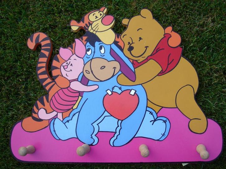 Houten kapstok van Winnie de pooh en zijn vriendjes, Kinderen en Baby's, Kinderkamer | Inrichting en Decoratie, Nieuw, Kapstokje