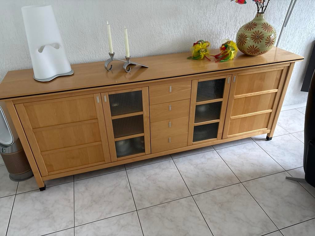 Houten dressoir met lades en deuren, Ophalen, 200 cm of meer, 25 tot 50 cm, Ultimo designed Hans Daalder