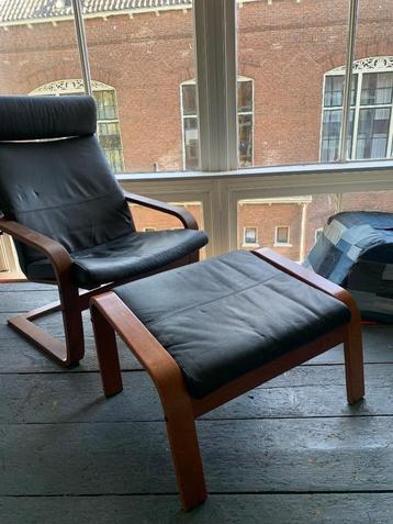 Ikea POÄNG relax fauteuil met voetenbankje  beschikbaar voor biedingen