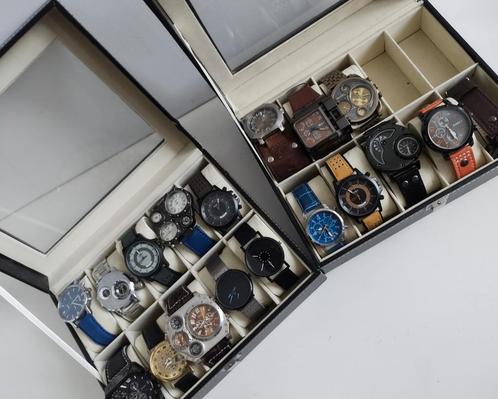 18 horloges van allerlei aparte soorten designer watches, Sieraden, Tassen en Uiterlijk, Horloges | Antiek, Overige merken, Overige materialen