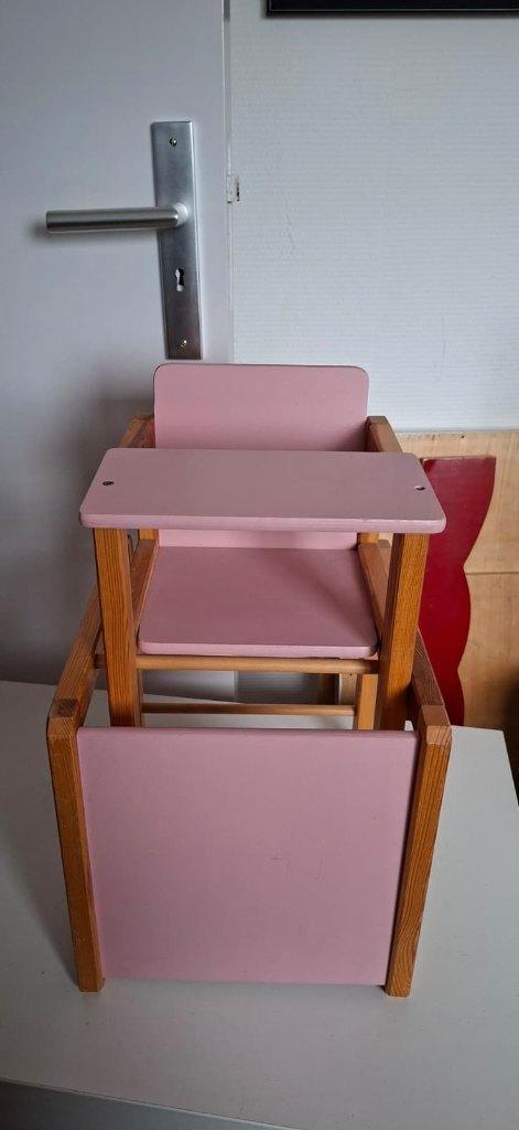 Poppenkinderstoel, Kinderen en Baby's, Speelgoed | Poppen, Zo goed als nieuw, Babypop, Ophalen