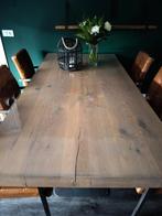 Zeer mooie massieve eiken tafel 200x100 cm., Gebruikt, Ophalen