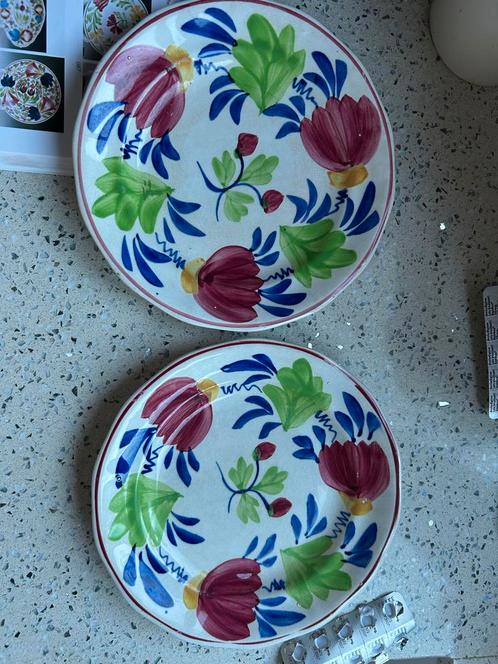 Boerenbont Bordjes - Decor 04 (2 stuks), Antiek en Kunst, Antiek | Servies los, Ophalen of Verzenden