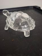 Vintage Kristallen Schildpad - 18x9cm, Huis en Inrichting, Woonaccessoires | Vazen, Gebruikt, Wit, Ophalen of Verzenden, Glas