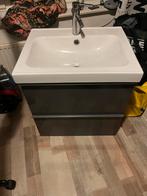 Wastafel met kraan - Badkamer, Huis en Inrichting, Gebruikt, Minder dan 100 cm, Wasbak of Wastafel, 25 tot 50 cm