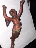 Antieke bronzen  engel figuur, Ophalen of Verzenden