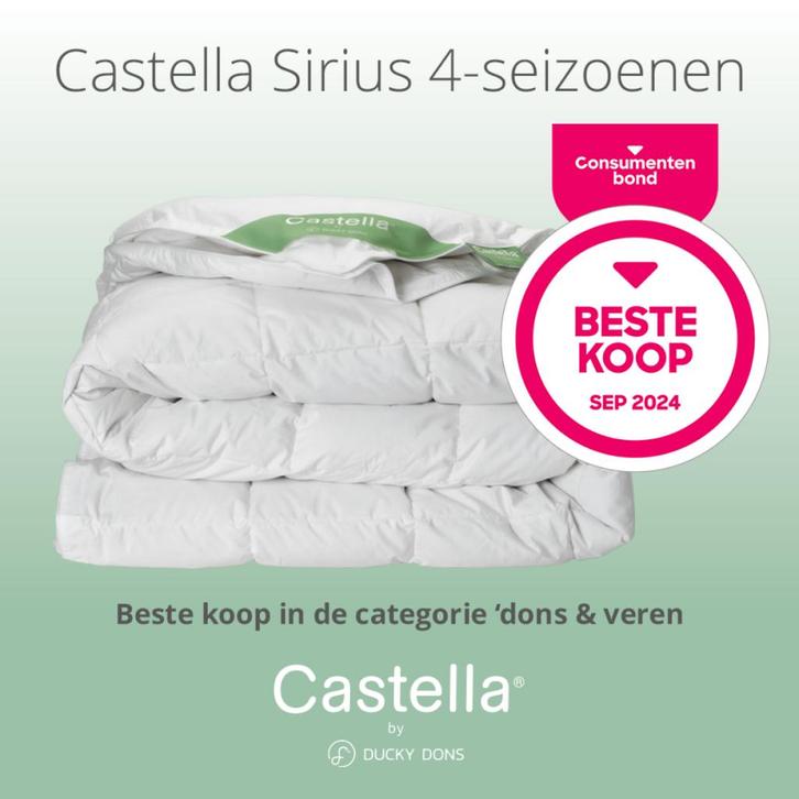 Castella Sirius Beste Koop dekbed actie nu 25% korting, Huis en Inrichting, Slaapkamer | Beddengoed, Nieuw, Deken of Dekbed, Wit