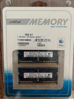 Crucial 2x4GB RAM PC3 12800S for Mac, Computers en Software, RAM geheugen, Ophalen of Verzenden, Zo goed als nieuw