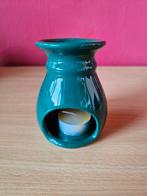 Groene oliebrander geurbrander theelichthouder aromabrander, Overige materialen, Gebruikt, Ophalen of Verzenden, Minder dan 25 cm