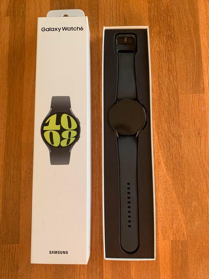 Samsung Galaxy Watch 6, Sieraden, Tassen en Uiterlijk, Smartwatches, Zo goed als nieuw, Android, Zwart, Conditie, Ophalen