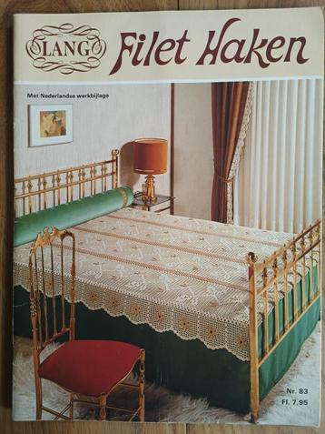 Lang Filet Haken nr. 83 stola, sprei, kussen, tasje, kleden beschikbaar voor biedingen