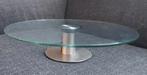 draaiplateau van glas voor taarten en gebak, Huis en Inrichting, Keuken | Keukenbenodigdheden, Ophalen, Gebruikt