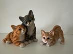 2 beeldjes polystone kat, poes, katten, Ophalen of Verzenden, Zo goed als nieuw, Dier