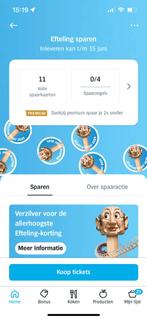 7volle spaarkaarten Efteling zegels Albert heijn, Albert Heijn, Ophalen