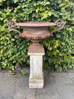Gietijzeren oorvaas tuinvaas bloempot, Tuin en Terras, Tuinvazen, Ophalen, Zo goed als nieuw