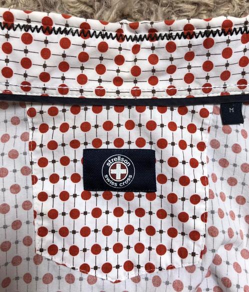 Strellson swissair cross overhemd / blouse. Maat M - L, Kleding | Heren, Overhemden, Zo goed als nieuw, Halswijdte 41/42 (L), Rood
