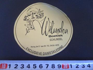 sticker schijndel boetiek wilancha excl. dameskleding strip beschikbaar voor biedingen