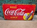 Coca-Cola emaille reclamebord jaren 40, Ophalen, Gebruikt, Reclamebord