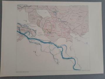 B034 / Plattegrond Oost Gelderland en Duitsland litho 1920 beschikbaar voor biedingen