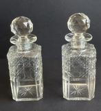 Een paar antiek geslepen kristallen Whisky Karaffen, Antiek en Kunst, Antiek | Glas en Kristal, Ophalen of Verzenden