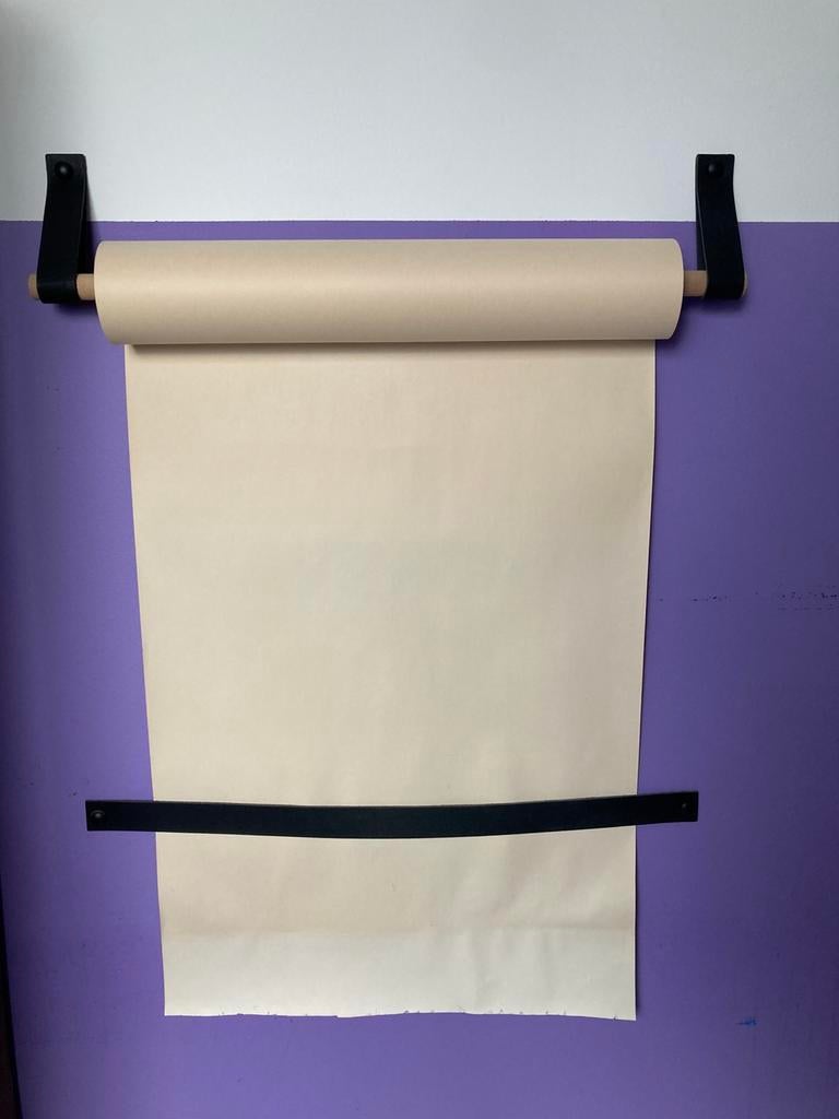 Tekenrol met lussen van leer, Ophalen of Verzenden, Zo goed als nieuw