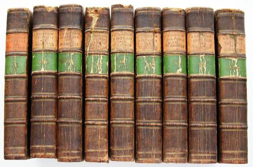 Historie der Waereld 1780-88 - 9 DELEN COMPLEET 34 gravures, Antiek en Kunst, Antiek | Boeken en Bijbels, Ophalen of Verzenden