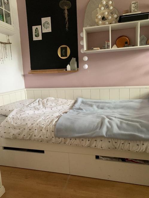 WOOOD 1-persoonsbed/bedbank met lades 90x200 cm, Huis en Inrichting, Slaapkamer | Bedden, Gebruikt, Eenpersoons, 90 cm, 200 cm