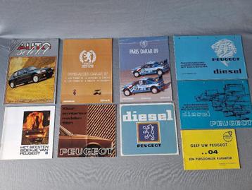 Diverse PEUGEOT brochures en magazine beschikbaar voor biedingen