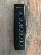 Rshtech usb hub splitter 10 poorten, Ophalen of Verzenden, Zo goed als nieuw