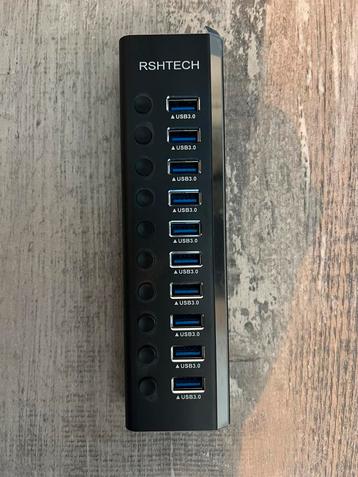 Rshtech usb hub splitter 10 poorten beschikbaar voor biedingen