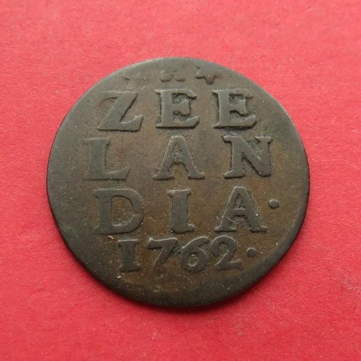 Duit Zeeland 1762 Zeelandia Luctor et Emergo Middelburg.., Postzegels en Munten, Munten | Nederland, Losse munt, Overige waardes