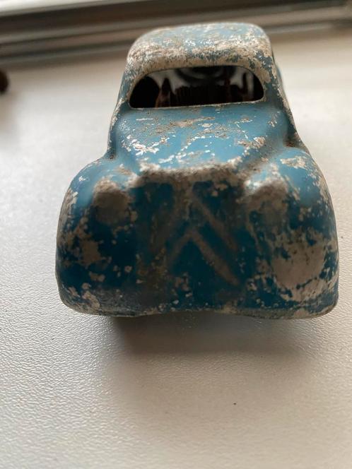 Vintage Blauwe Speelgoedauto Metaal Opwindmechanisme €50, Antiek en Kunst, Antiek | Speelgoed, Ophalen of Verzenden