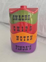 Vintage snacktoren plastic kunststof schaaltjes kleuren '70, Ophalen of Verzenden, Zo goed als nieuw