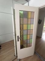 Oude Glas in Lood Deuren Jaren 60, Doe-het-zelf en Verbouw, Deuren en Horren, Ophalen, Gebruikt, 80 tot 100 cm, Binnendeur