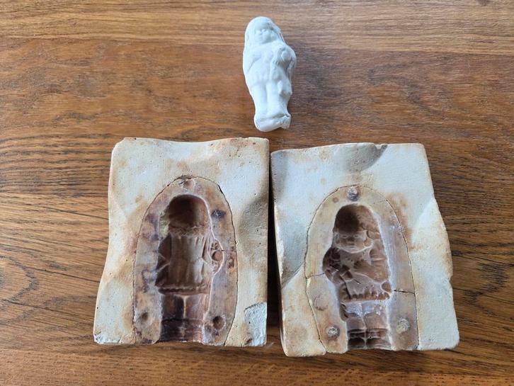 Antieke marsepeinvorm - meisje, Antiek en Kunst, Curiosa en Brocante, Ophalen of Verzenden