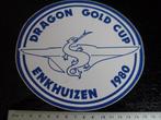 grote sticker dragon gold cup enkhuizen 1980 logo draak, Verzenden, Zo goed als nieuw, Sport