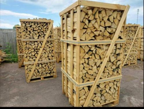 Topkwaliteit Eiken 2 kuubs Jumbokrat ! 380,-, Tuin en Terras, Haardhout, Blokken, Eikenhout, Ophalen