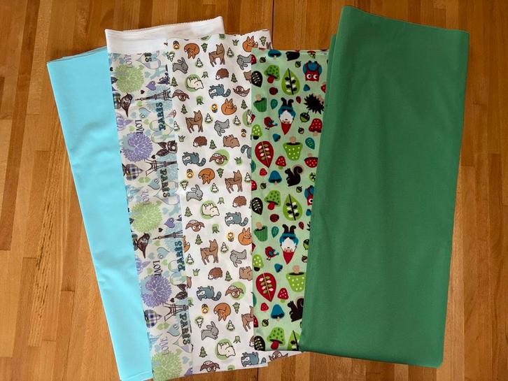 Stoffen pakket voor luierbroekjes, Hobby en Vrije tijd, Stoffen en Lappen, Nieuw, Katoen, 30 tot 120 cm, 30 tot 200 cm, Groen