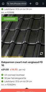 Dakpannen 6m2  berylhouse FD10, Doe-het-zelf en Verbouw, Dakpannen en Dakbedekking, Ophalen, Steen of Klei, Zwart, Zo goed als nieuw