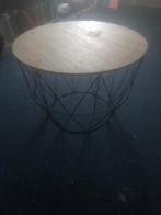 Ronde bijzettafel met metalen frame, Ophalen, Minder dan 45 cm, Minder dan 55 cm, Gebruikt