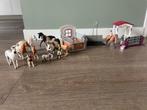 Schleich Wasplaats, Hindernis & 10 Paarden, Verzamelen, Ophalen of Verzenden, Gebruikt
