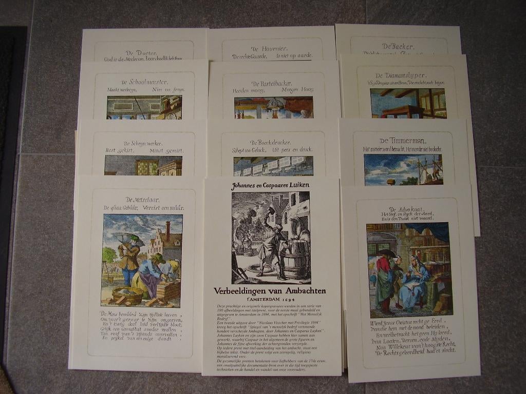 Kopergravures Verbeeldingen van ambachten, Antiek en Kunst, Verzenden