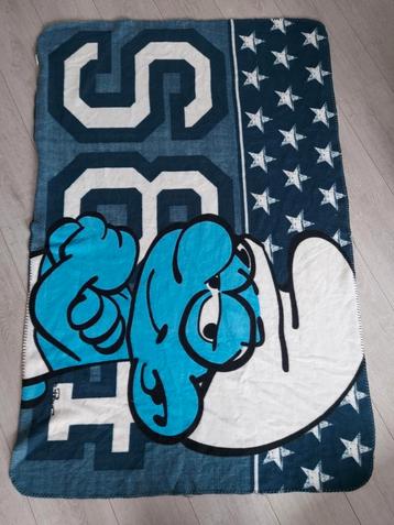 Smurfen Plaid Fleece Deken  beschikbaar voor biedingen