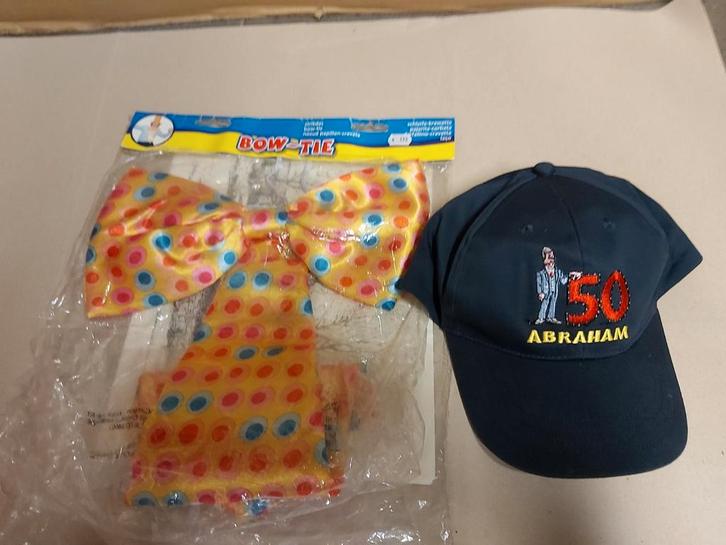Abraham Pet en Strik - 50 Jaar, Kleding | Heren, Carnavalskleding en Feestkleding, Nieuw, Accessoires, Abraham of Sarah, Overige maten