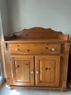 Antieke grenen commode met lade en legplanken, Huis en Inrichting, Ophalen, Gebruikt, 100 tot 150 cm, Met lade(s)