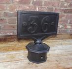 gietijzeren huisnummer nummer van halteplaats treinstation, Ophalen