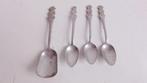 Theelepeltjes en suikerschepje met molen aluminium antiek, Antiek en Kunst, Ophalen of Verzenden