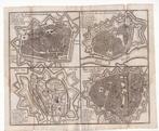Oud kaartje stadsplan Deventer Zwolle Leeuwarden Groningen, Boeken, Atlassen en Landkaarten, Nederland, Gelezen, Landkaart, Verzenden