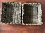 2 rotan manden, Huis en Inrichting, Woonaccessoires | Schalen en Manden, Ophalen, Mand, Zo goed als nieuw, Riet