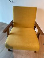 2 Stoffen stoelen mosterd geel - retro, Ophalen, Hout, Twee, Overige kleuren